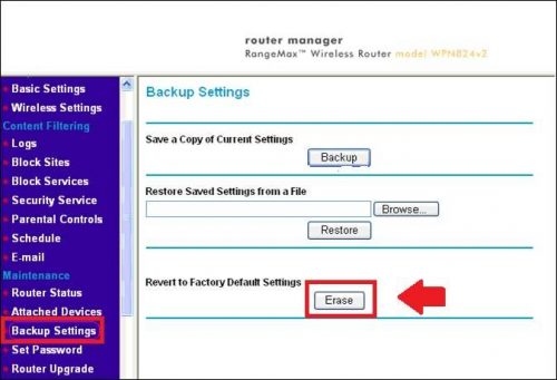 how to reset netgear router